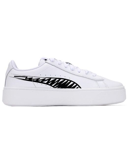 PUMA Vikky Stacked L Sketch Sneakers White/black | Lyst
