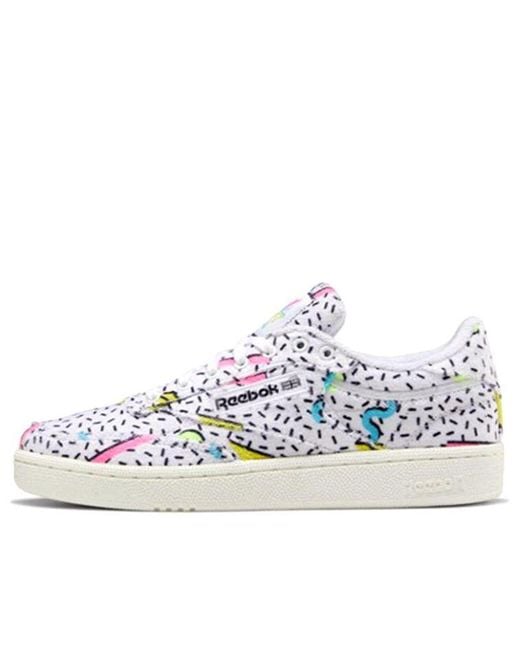 Reebok White (Wmns) Club C 85 'Beach Towel Allover Print'