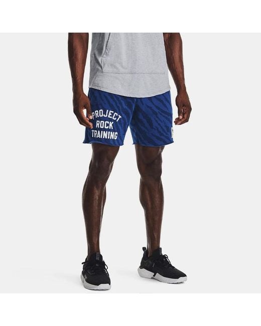 Under Armour Blue Project Rock Training Shorts for men