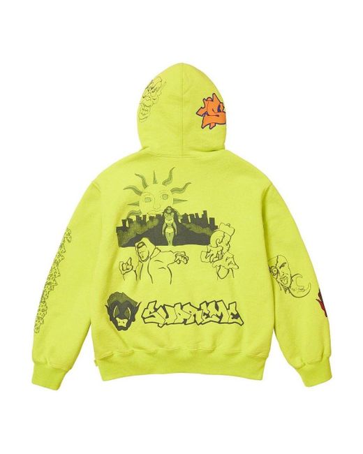Supreme Yellow Sunrise Hooded Sweatshirt Multi-Color' for men