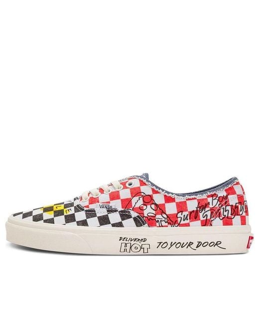 Vans Red Stranger Things X Authentic 'Surfer Boy Pizza' for men