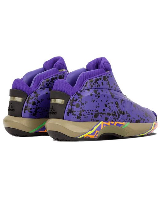 Adidas Purple Crazy 1 All-Star 'Blapur Black1 Vivgrn' for men