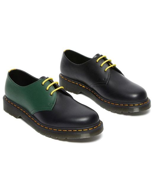 Dr. Martens Green 1461 Contrast Smooth Leather Shoes for men