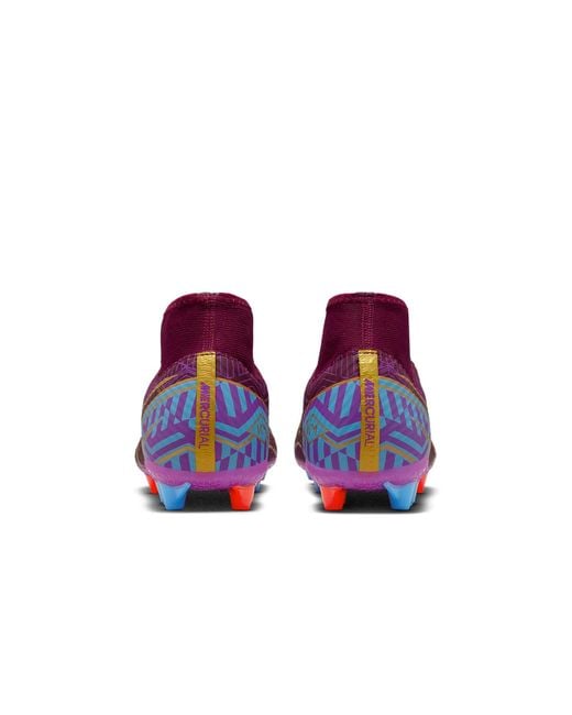 Nike Purple Mercurial Superfly 9 Ag Burdundy' for men