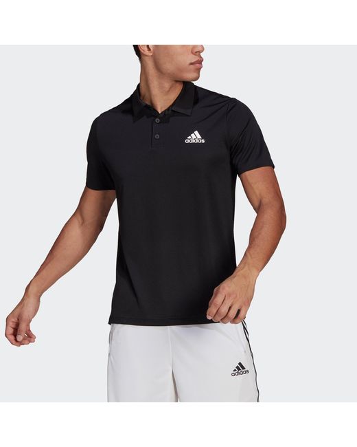 Adidas Blue M Pl Ps Training Sports Breathable Short Sleeve Polo Shirt for men