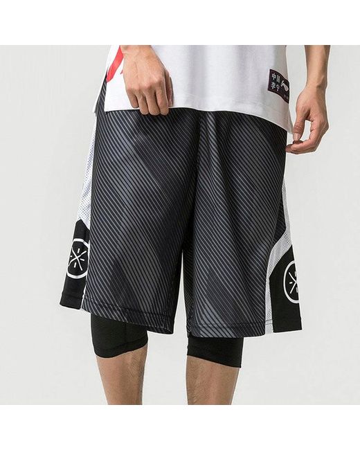 Li-ning Blue Way Of Wade Logo Basketball Shorts for men