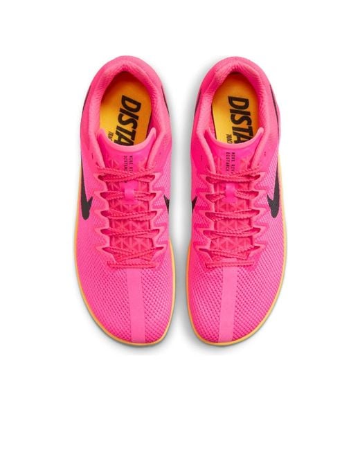 Nike Pink Air Zoom Rival Distance Spikes 'Hyper Laser' for men