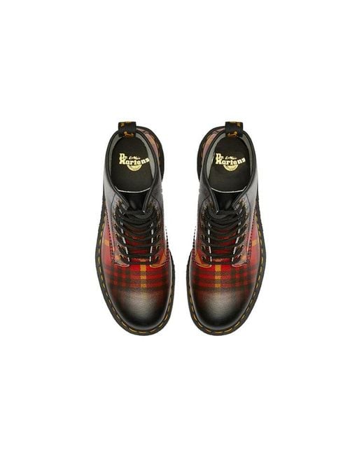 Dr. Martens Red 1460 Tartan Leather Boots for men