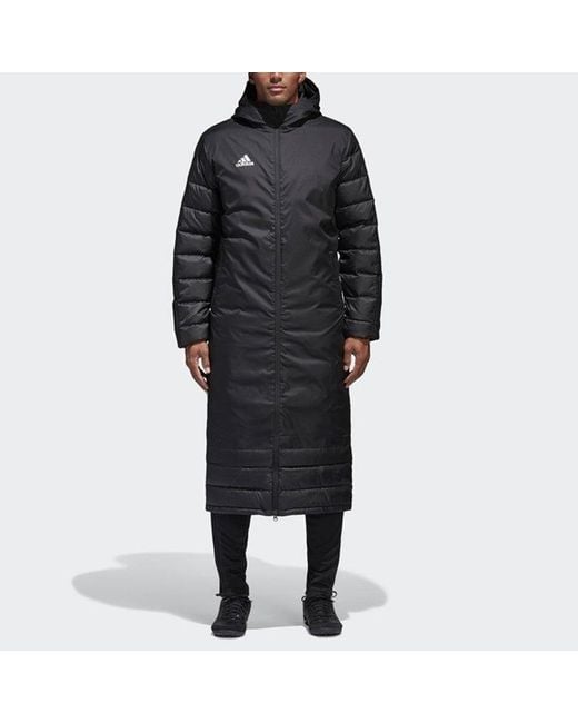 Adidas Black Long Hooded Down Jacket for men