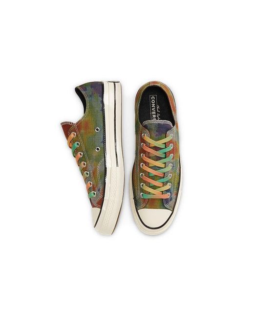 Converse Blue Chuck 70 Low 'Glen Plaid Tie Dye' for men