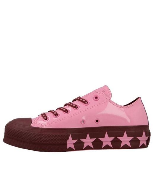 Converse Pink (Wmns) Miley Cyrus X Chuck Taylor All Star Lift Ox Burgundy'