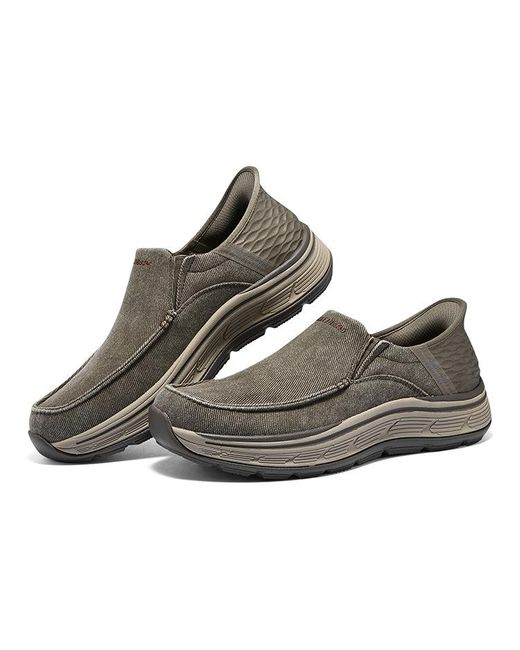 Skechers Gray Remaxed-Fenick Slip-Ins for men