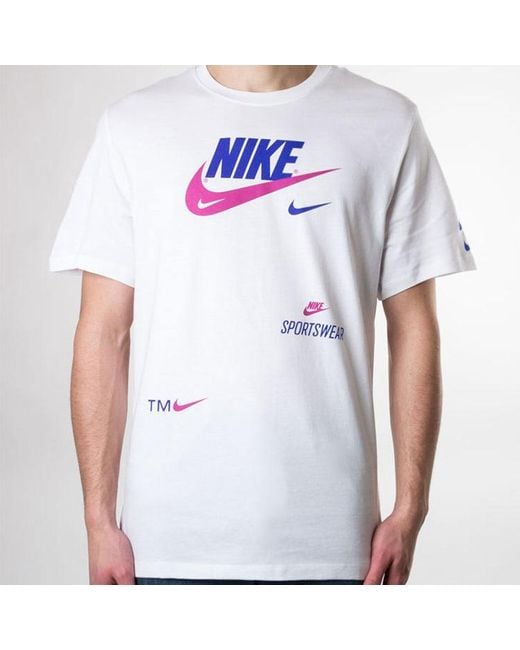 Nike White Swoosh Round Neck Short Sleeve for men