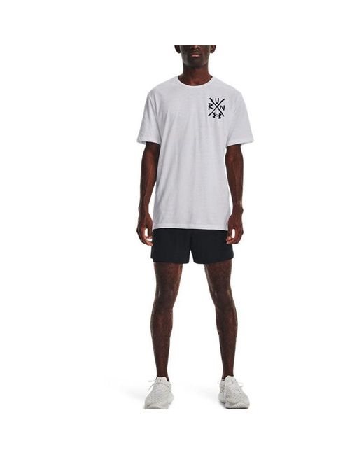 Under Armour Gray Run Like Hell T-Shirt for men