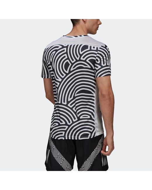 Adidas Black X Hiroko Takahashi Riko Crossover Round Neck Printing Casual Sports Running Short Sleeve T-Shirt for men