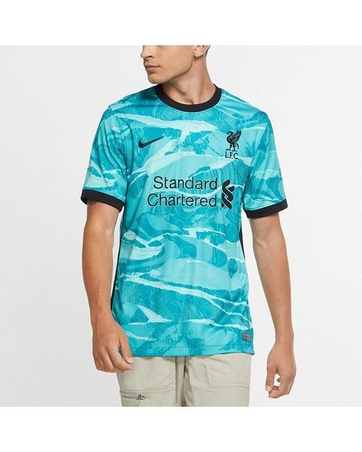 Nike Blue Liverpool 20/21 Fan Edition Away Jersey for men