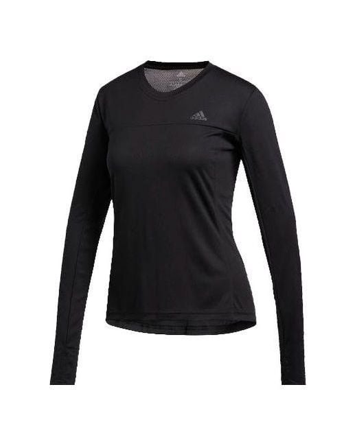 Adidas Black (Wmns) Otr Ls Tee Running Sports Long Sleeves