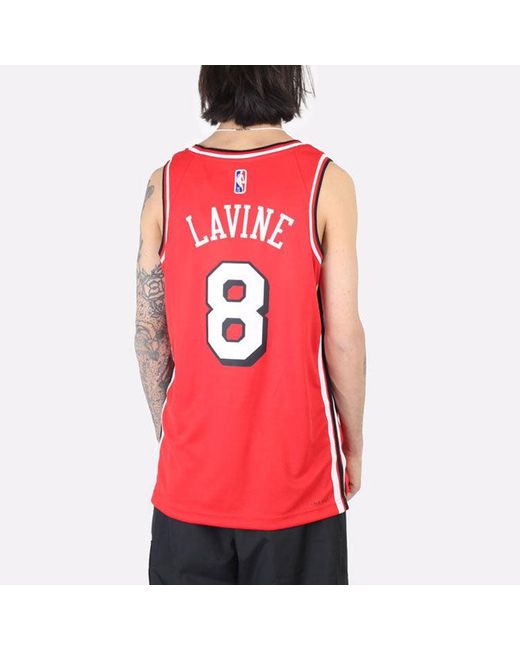 Nike Red X Nba 75 Chicago Bulls Jerseys 'Zach Lavine 8' for men