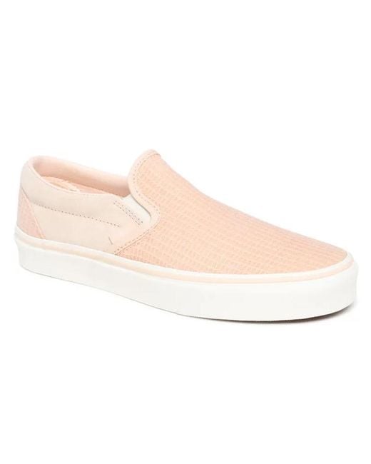 Vans Pink Multi Woven Classic Slip-On Shoes Creamy for men