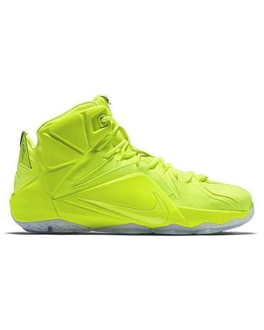 Nike Yellow Lebron 12 Ext 'Tennis Ball' for men