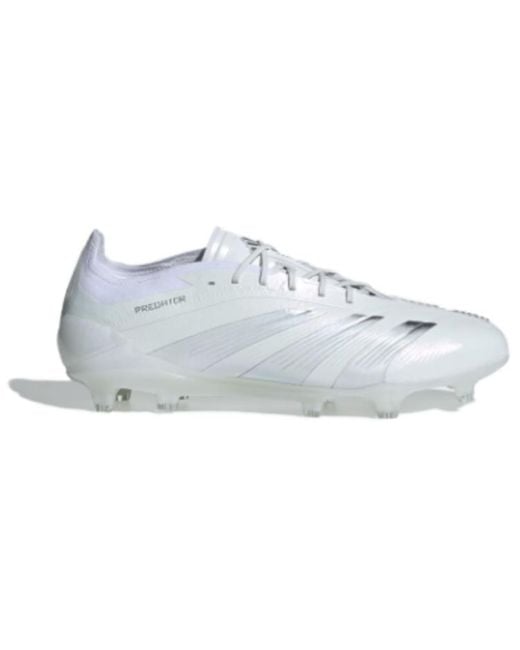 Adidas White Predator 24 Elite Low Fg 'Pearlized Pack' for men