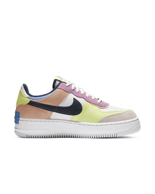 Nike Blue (Wmns) Air Force 1 Shadow 'Crimson Tint Volt'