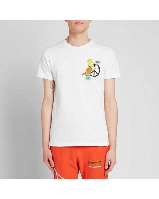 Off-White c/o Virgil Abloh White X The Simpsons/ The Simpsons Crossover Printing Short Sleeve Ordinary Version T-Shirt for men
