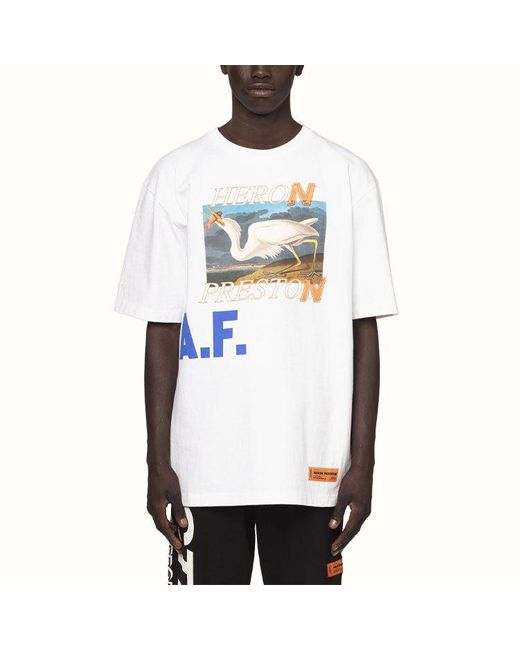 Heron Preston Blue Ss21 Heron Af T-Shirt for men