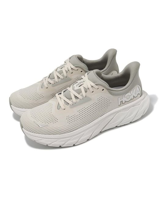 Hoka One One White Arahi 7 2E Wide 'Oat Milk Barley' for men