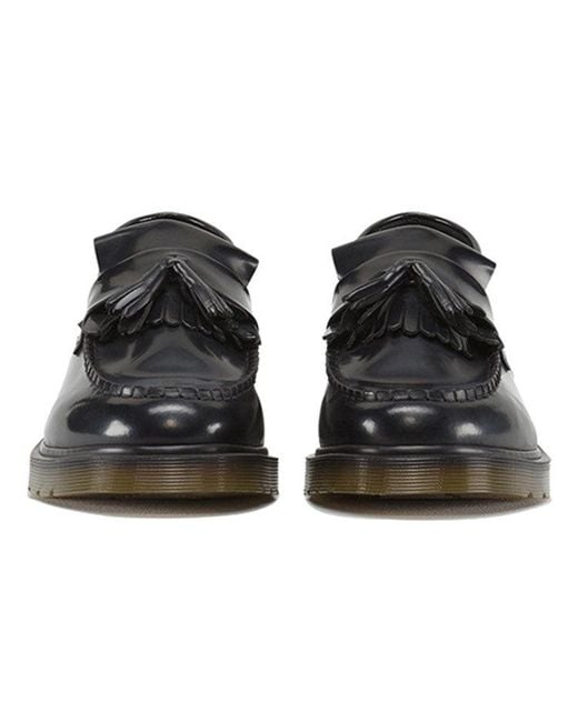 Dr. Martens Black Adrian Smooth Leather Tassel Loafers for men