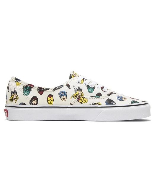 Vans White Marvel X Authentic 'Marvel Heads' for men