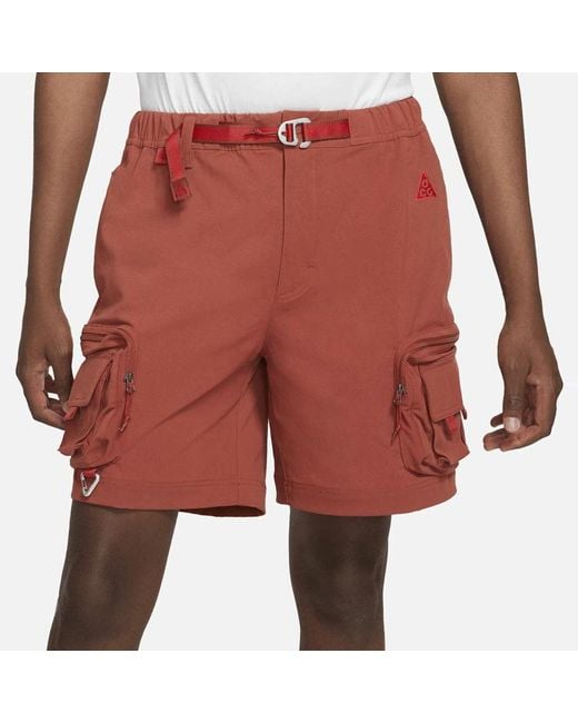 Nike Red Acg Cargo Shorts for men