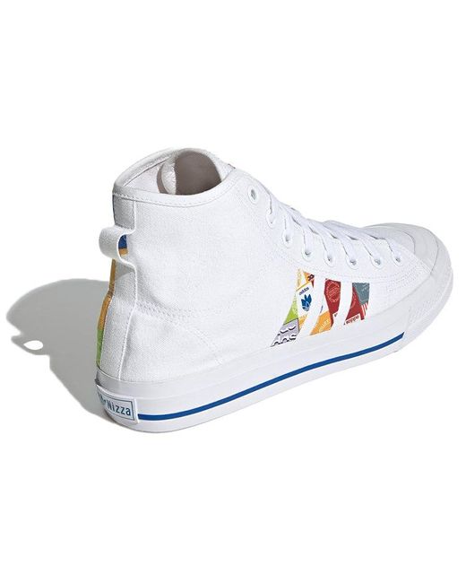 Adidas White Nizza Hi Rf 'Graphic Design' for men