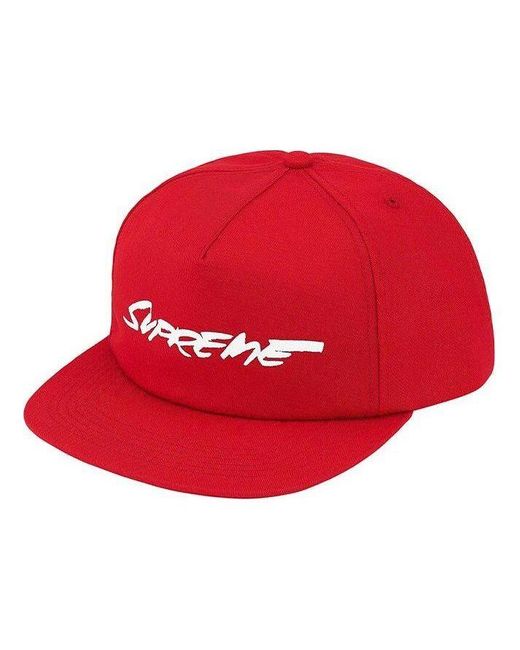 Supreme Red Futura Logo 5-Panel for men