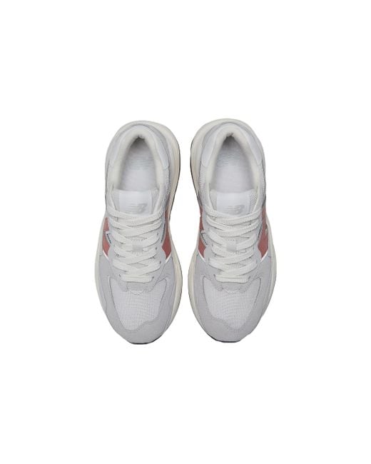 New Balance White Shoe 5740 Grey/red