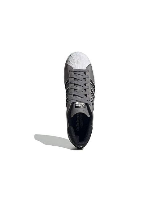 Adidas Gray Originals Superstar Shoes Three' for men