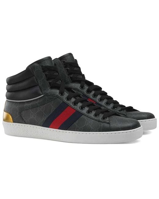 Gucci Black Ace Gg High Top for men