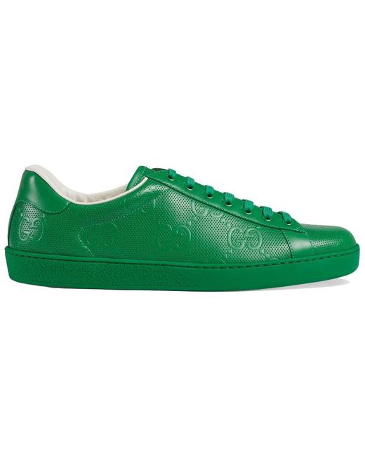 Gucci Green Ace Series G Printing Sports Shoe for men