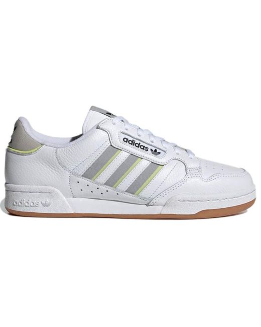 Adidas White Continental 80 Stripes for men