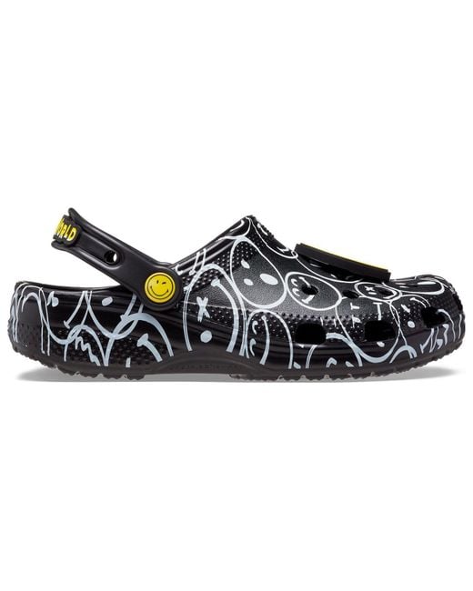 CROCSTM Black Classic Smiley World Clogs