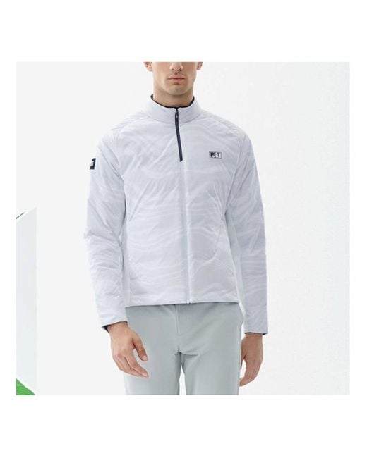 Fila Blue Lightweight Warm Golf Logo Down Jacket for men