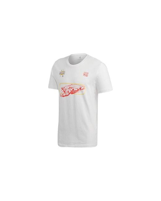 Adidas White X Marvel Iron Short Sleeve for men