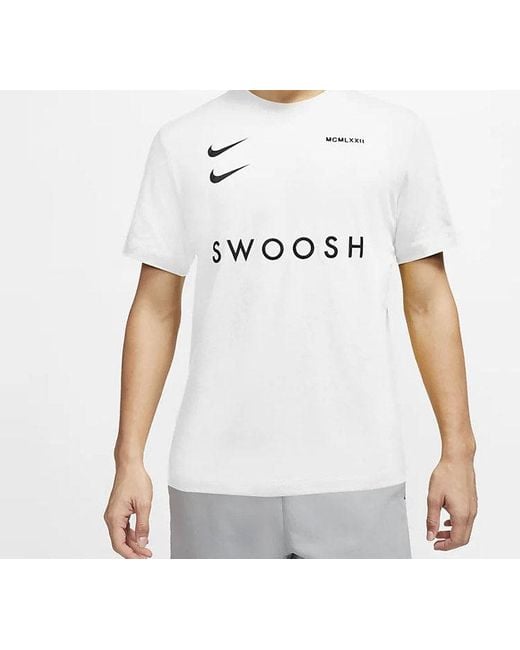 Nike White Sportswear Swoosh Sports Short Sleeve for men