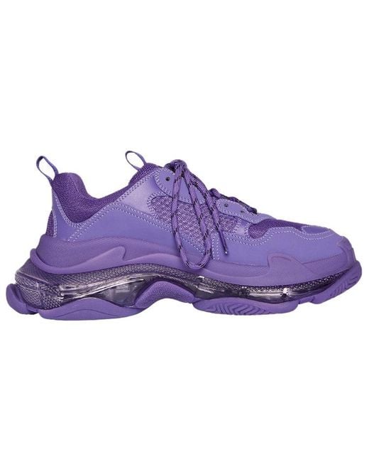 Balenciaga Purple (Wmns) Triple S Sneakers 'Clear Sole'