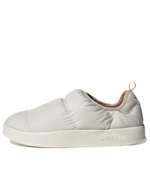 Adidas White Puffylette 'Aluminium' for men