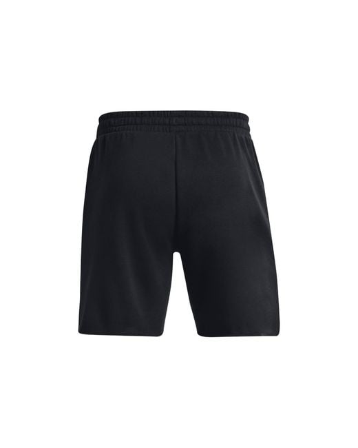 Under Armour Blue Project Rock Rival Solid Shorts for men