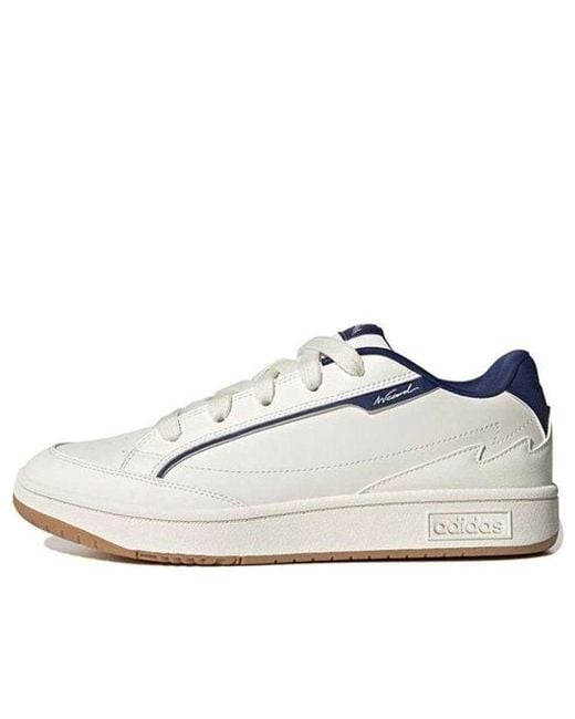 Adidas White Neo Cardcourt Shoes for men