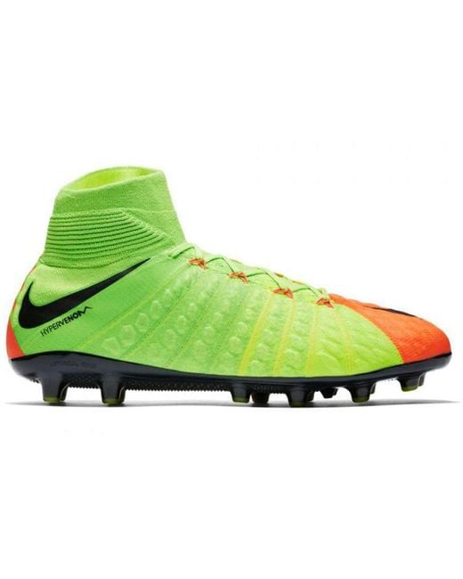 Nike Green Hypervenom Phantom 3 Df Ag Pro 'Electric Hyper' for men