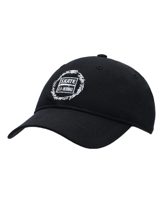 Li-ning Black Skate Logo Baseball Cap