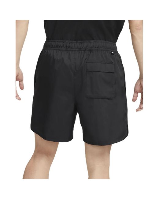 Nike Black Sportswear Solid Color Minimalistic Lacing Sports Shorts for men